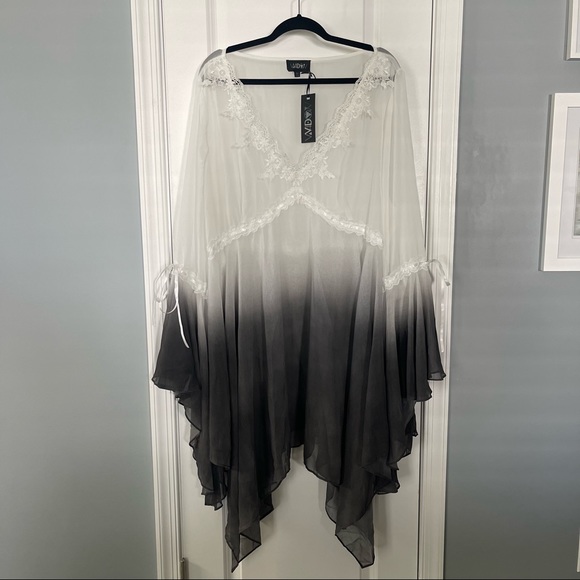 Dolls Kill Dresses & Skirts - Dolls Kill Plus Size Widow Solemn Rebellion Dress Flowy Ombré 3X